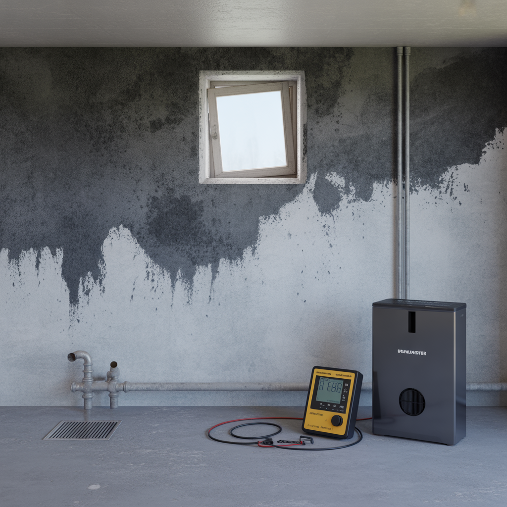 fukt i kallarvagg felsokning matning och atgarder