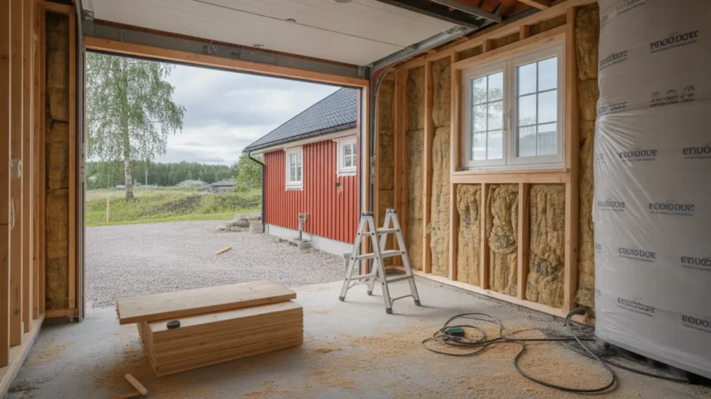 g r om garaget till boyta bygglov isolering och kostnad med rot avdrag