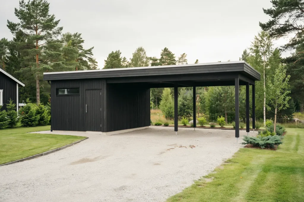 montering av platsbyggd carport med f rr d i lindholmen vallentuna