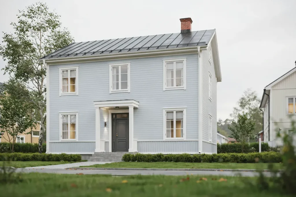 fasadrenovering och f nsterbyte p villa i brottby